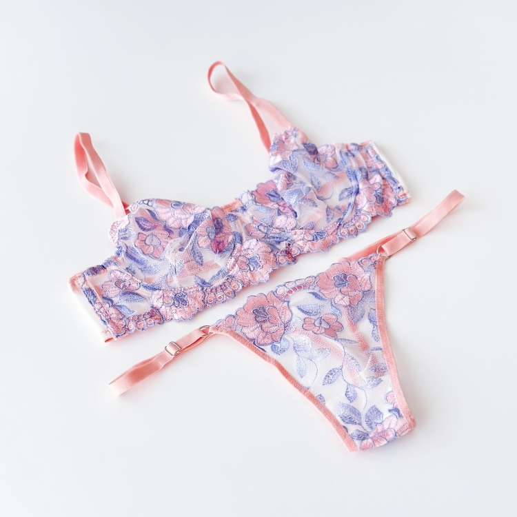 Lilac Daisy Bra Set | Takım - 1