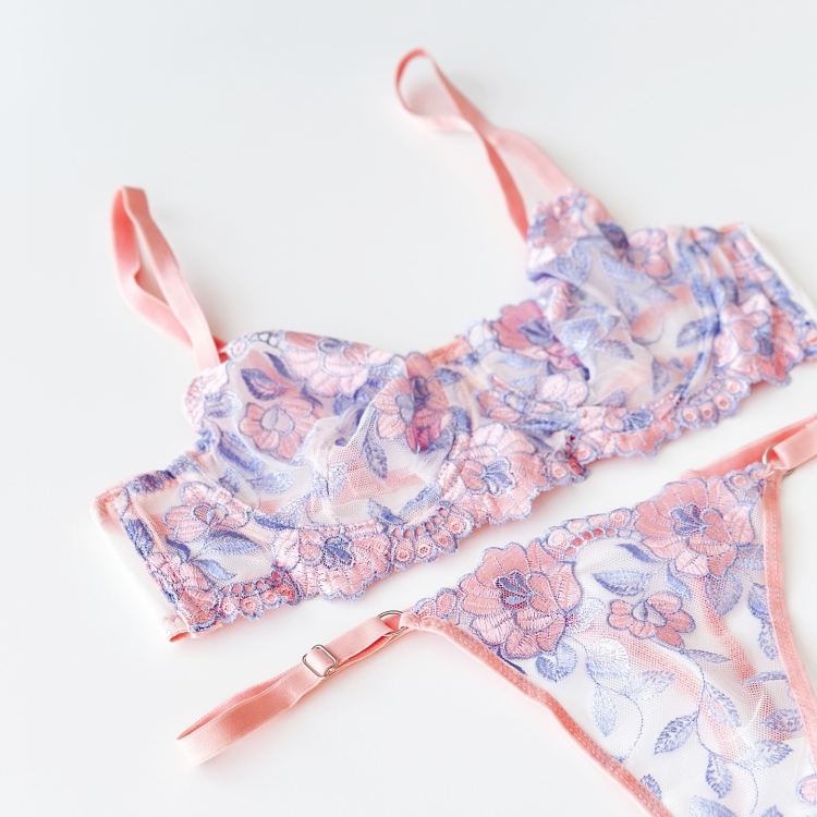 Lilac Daisy Bra Set | Takım - 3