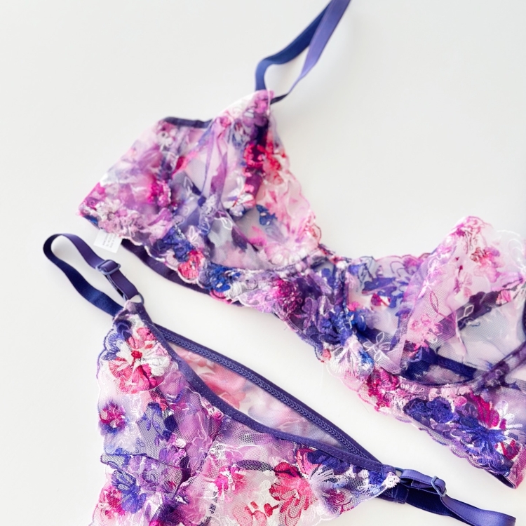 Purple Bra Set |Takım - 3