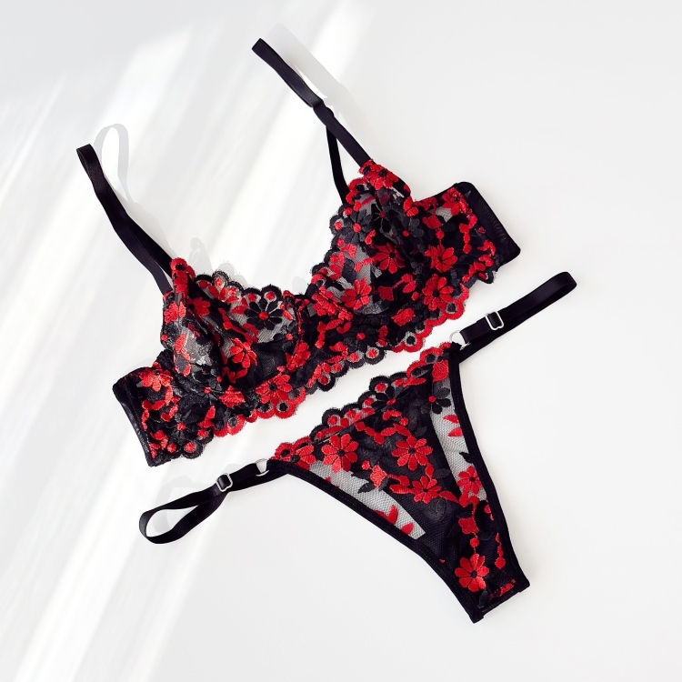 Red Rose Bra Set | Takım - 1